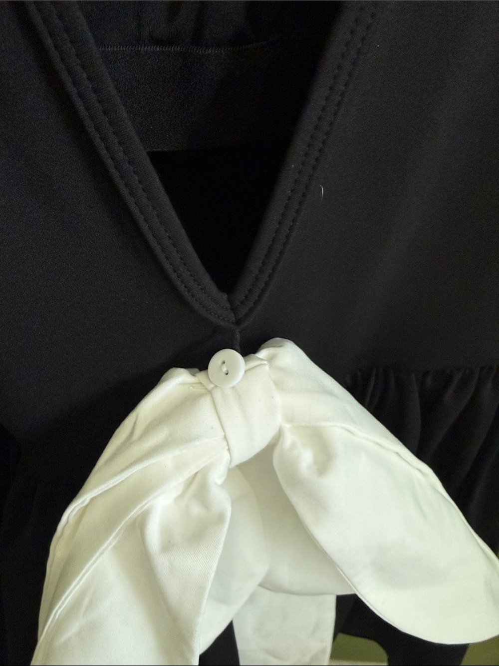 Black Tenis Paddle Dress with removable bow - Picture 3 of 8